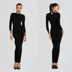 Retrofete Monroe Embellished Cashmere-Blend Maxi Dress